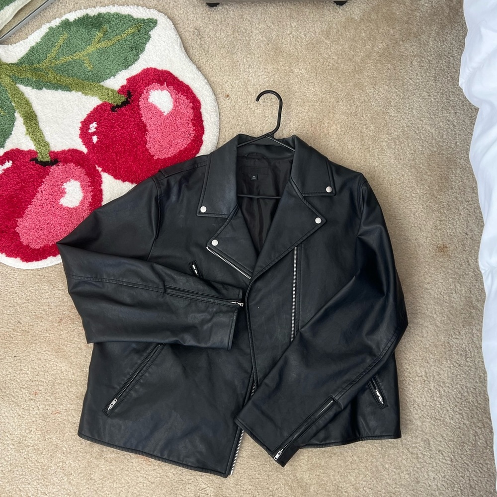 Uniqlo Black Leather Jacket